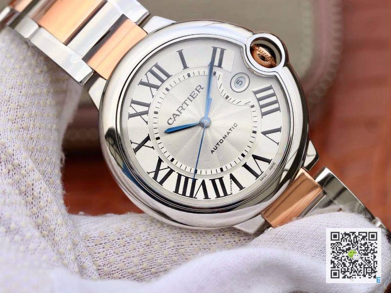 V9卡地亚18K包金蓝气球42mm 精仿男表卡地 
