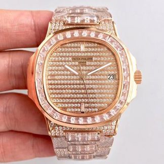 百达翡丽PATEK PHILIPPE Nautilus 系列满天星5719/1R-001，精仿自动上链机械男士价格_多少钱_报价-实名表业高仿手表商城