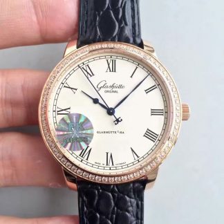 FK厂格拉苏蒂 Glashütte Original Senator 参议员系列卓越 1-39-59-01-15-04 18k玫瑰金 镶钻 男士自动机械手表 _多少钱_报价-实名表业高仿手表商城