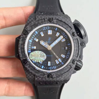 V6厂宇舶Hublot 王者至尊系列King Power Oceanographic 4000腕表731.QX.1190.GR.ABB12 锻造碳纤维 男士自动机械表价格_多少钱_报价-实名表业高仿手表商城