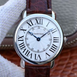 一比一高仿瑞士卡地亚Cartier男表，皮带全自动机械大号款男士手表，价格_多少钱_报价-实名表业高仿手表商城