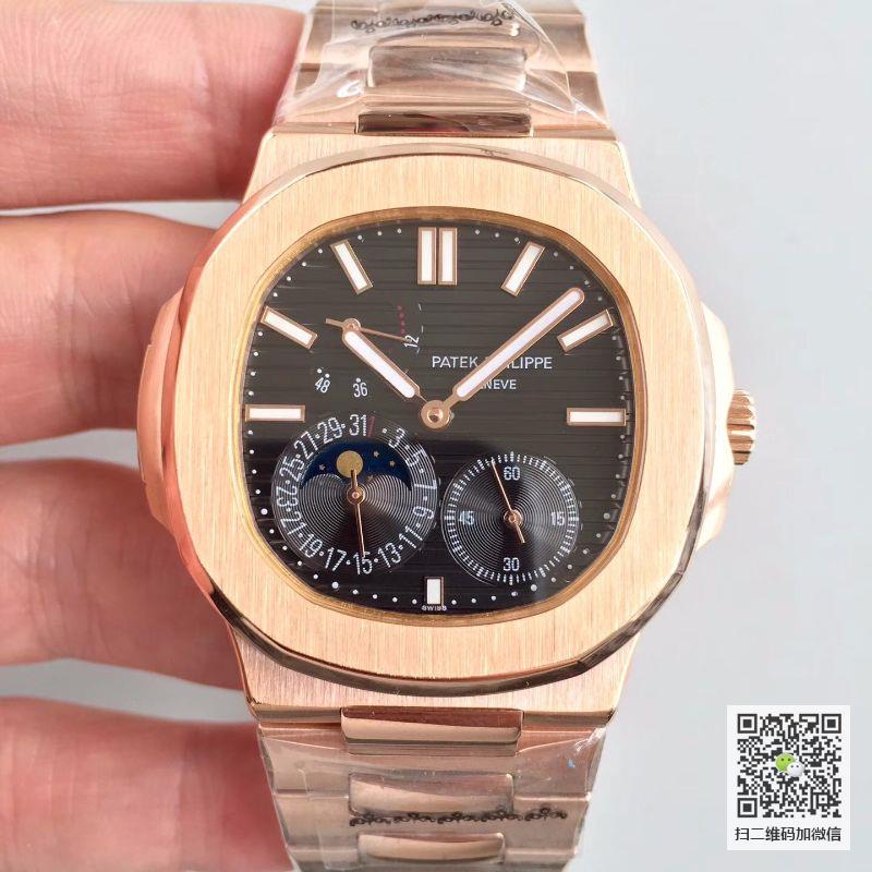 【百达翡丽5712R-001】一比一精仿百达翡丽PATEK PHILIPPE Nautilus系列5712R-001 自动上链机械运动男表价格_多少钱_报价-实名表业高仿手表商城