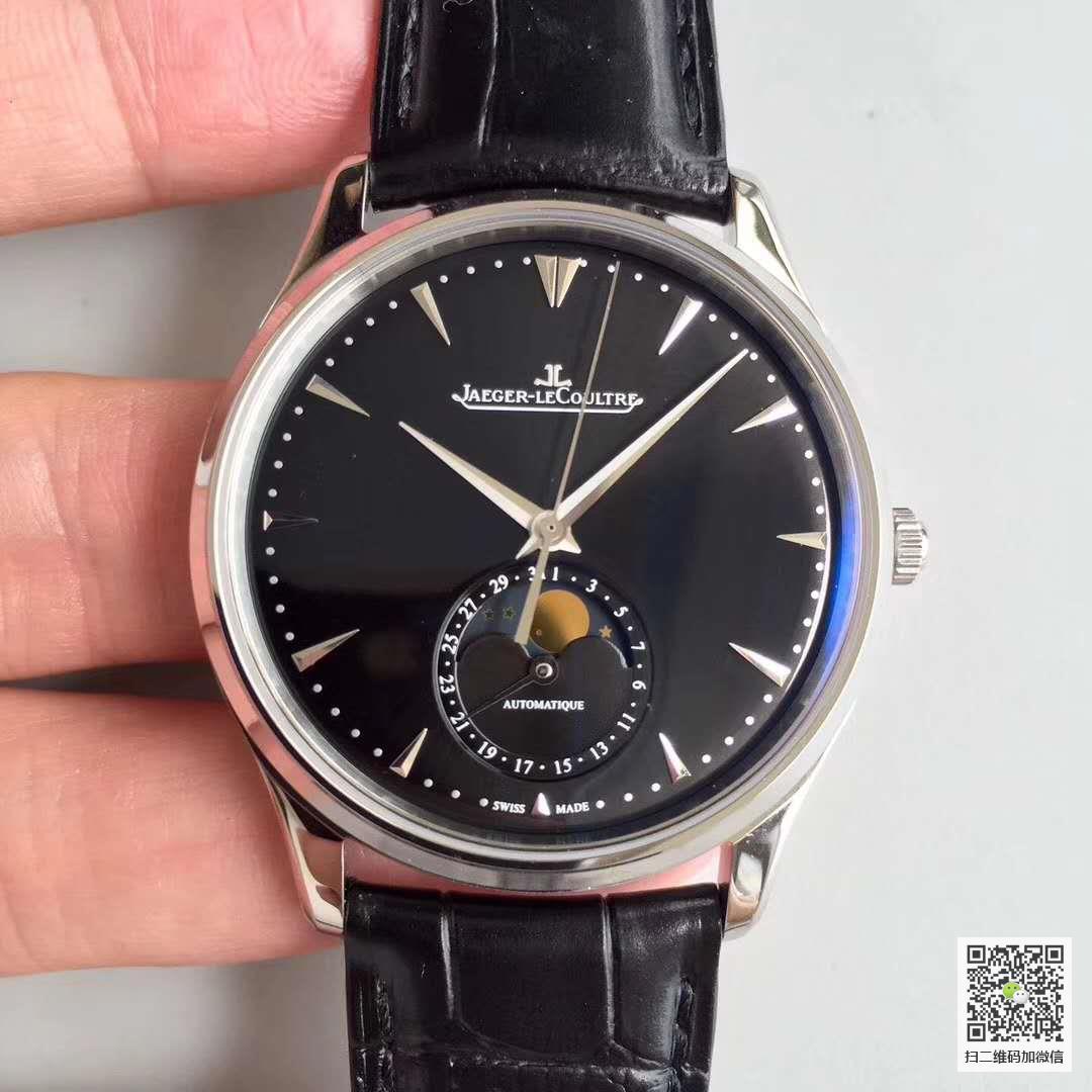 【积家Q1368470】ZF厂一比一精仿积家Master Chronograph计时大师系列Q1368470，黑面，真日月星辰腕表男表，全自动机械男士手表价格_多少钱_报价-实名表业高仿手表商城