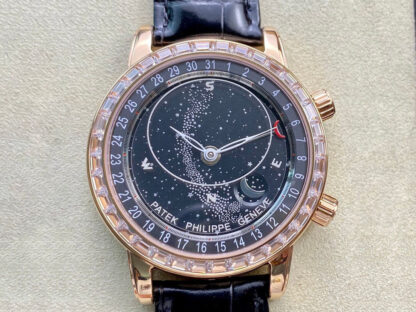 AI厂百达翡丽6104R-001,复刻百达翡丽Patek Philippe Sky Moon梦幻星空系列6104R-001黑盘男表价格_多少钱_报价-实名表业高仿手表商城