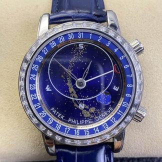 AI厂百达翡丽6104G-001,复刻百达翡丽Patek Philippe Sky Moon梦幻星空系列6104G-001蓝盘男表价格_多少钱_报价-实名表业高仿手表商城