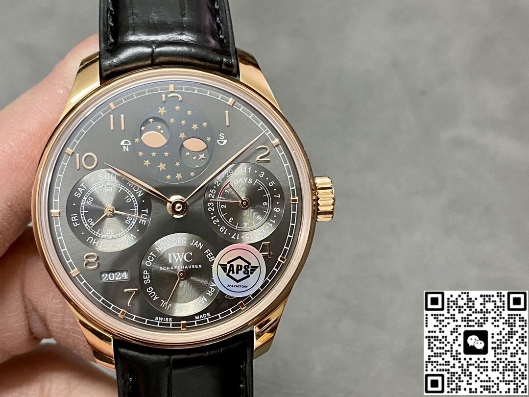 Aps Iwc Portuguese Perpetual Calendar Iw503702 Moon Phase Display — Replica - photo 3