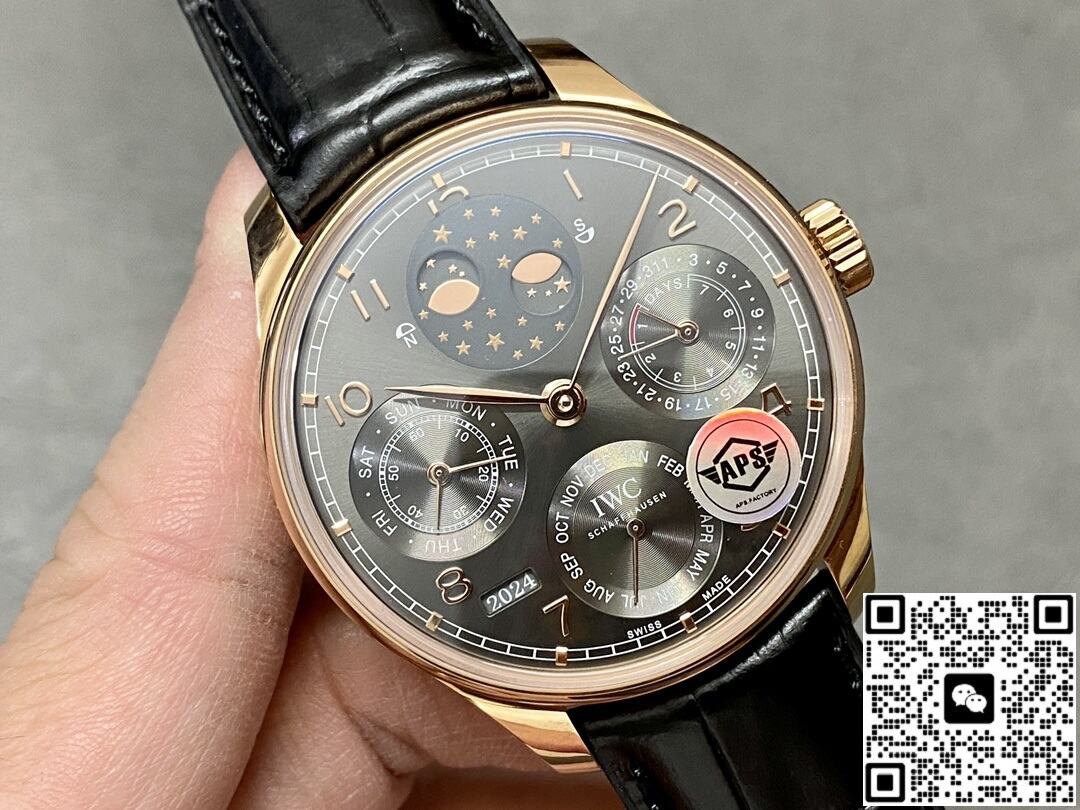 Aps Iwc Portuguese Perpetual Calendar Iw503702 Moon Phase Display — Replica - photo 4