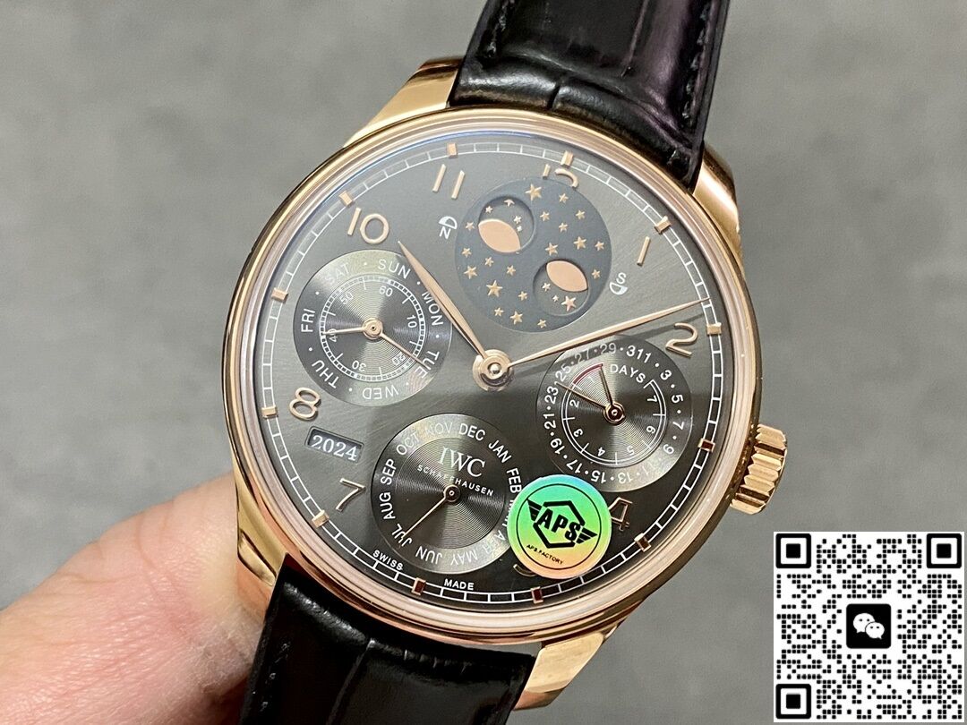 Aps Iwc Portuguese Perpetual Calendar Iw503702 Moon Phase Display — Replica - photo 5