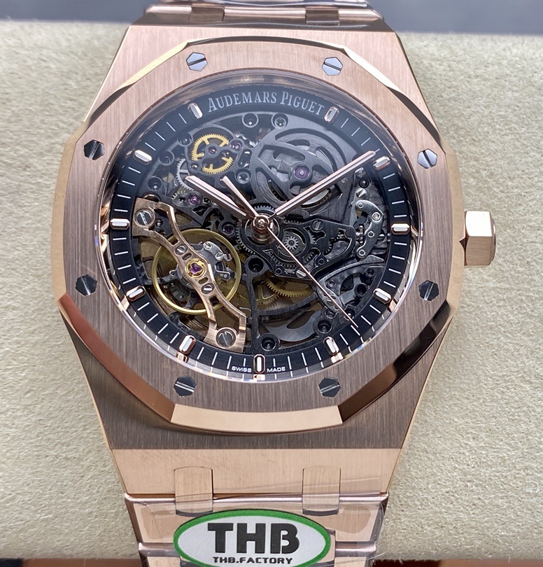 Thb Factory V2 Audemars Piguet Royal Oak 15407Or Oo 1220Or 01 Transparent Case Back — Replica - photo 1
