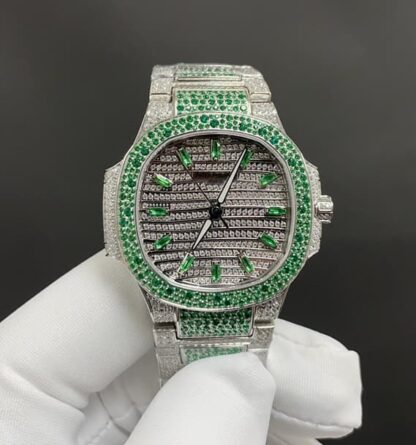 GR厂百达翡丽7118-1453G-001,复刻百达翡丽运动优雅7118-1453G-001背透表底 女表价格_多少钱_报价-实名表业高仿手表商城