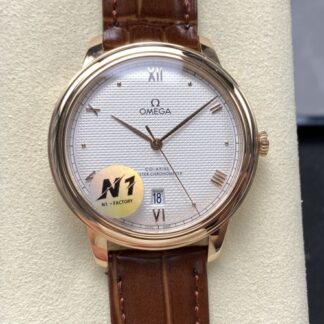 N1 Factory Omega De Ville 434 53 40 20 02 001 Rose Gold Case — Replica