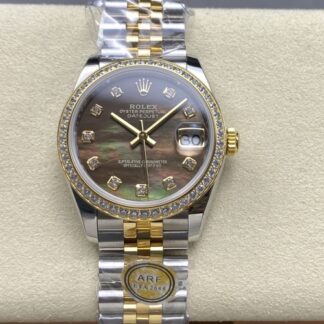 Ar Factory Rolex Datejust M278383Rbr 0024 Gold Bezel — Replica
