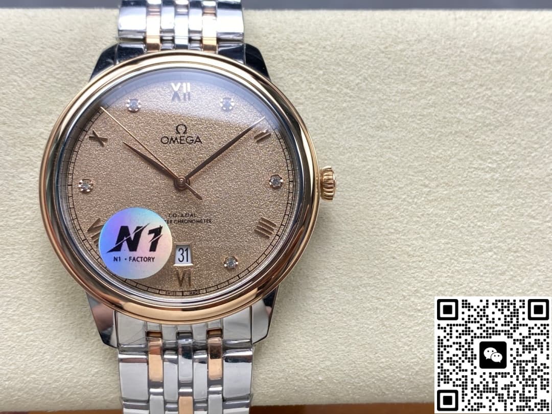N1 Factory Omega De Ville 424 20 40 20 08 002 Gold Bezel — Replica - photo 2