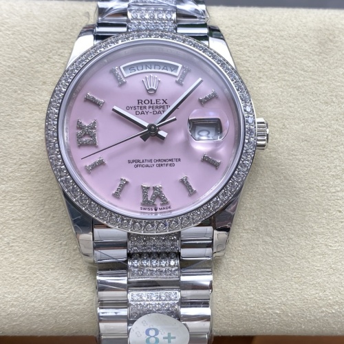 8 Factory Rolex Day Date M128349Rbr 0017 Diamond Bezel — Replica - photo 1
