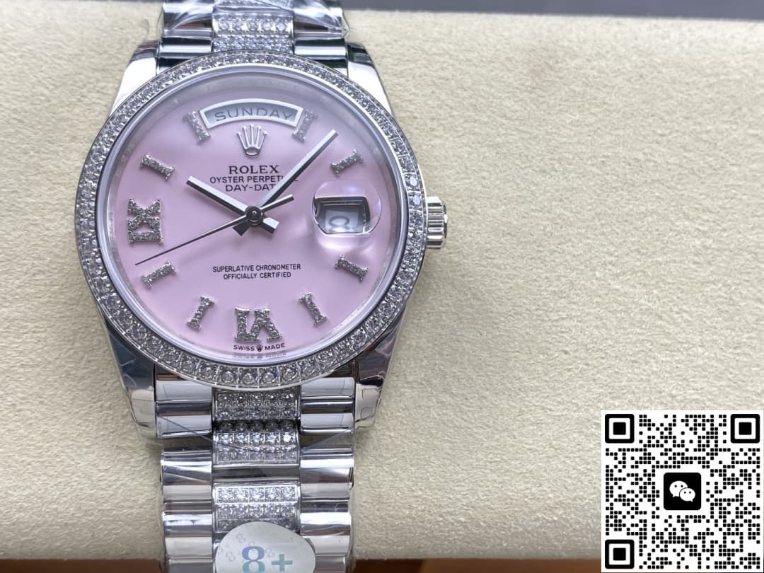 8 Factory Rolex Day Date M128349Rbr 0017 Diamond Bezel — Replica - photo 2