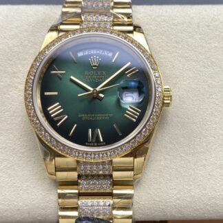 8 Factory Rolex Day Date Model M128348Rbr 0069 Solid Case Back — Replica