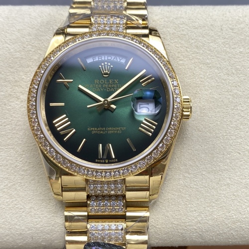8 Factory Rolex Day Date Model M128348Rbr 0069 Solid Case Back — Replica - photo 1