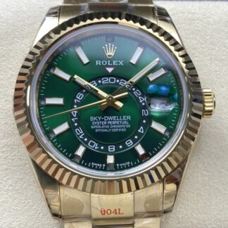 N Factory Rolex Sky Dweller 336938 0007 Gold Strap — Replica