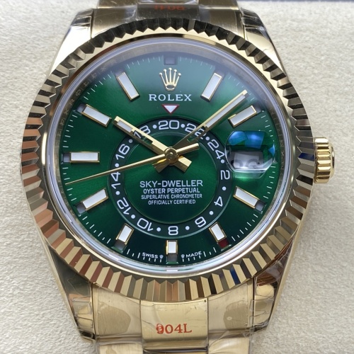 N Factory Rolex Sky Dweller 336938 0007 Gold Strap — Replica - photo 1