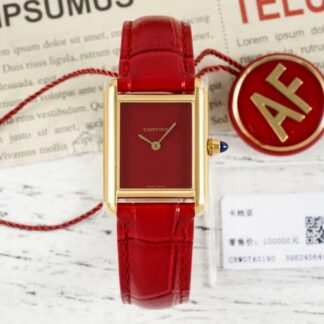 Af Factory Cartier Tank Wgta0190 Wine Red Strap — Replica