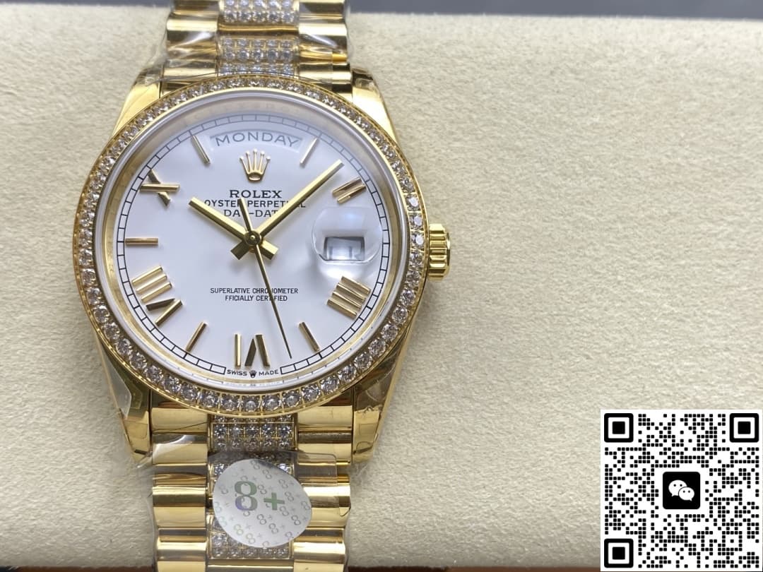8 Factory Rolex Day Date M128348Rbr 0065 White Dial — Replica - photo 2