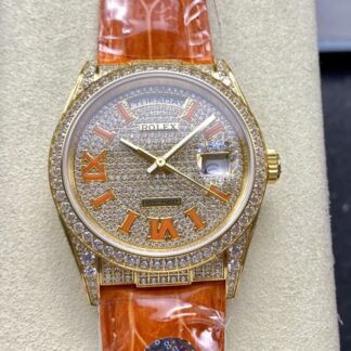 8 Factory Rolex Oyster Perpetual M128158Rbr 0002 Alligator Leather Strap — Replica