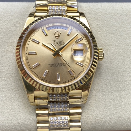 8 Factory Rolex Day Date Model M128238 0133 With Diamond Hour Markers — Replica - photo 1
