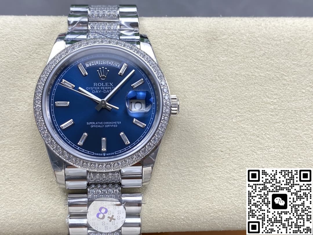 8 Factory Rolex Day Date M128349Rbr 0052 Diamond Hour Markers — Replica - photo 2
