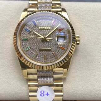 8 Factory Rolex Day Date Model M128238 0052 Diamond Dial — Replica