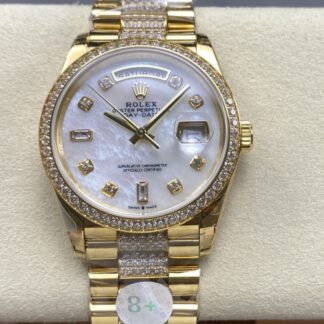 8 Factory Rolex Day Date M128348Rbr 0019 Gold Case — Replica