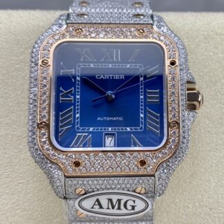 Amg Factory Cartier Santos W2Sa0020 Blue Dial — Replica