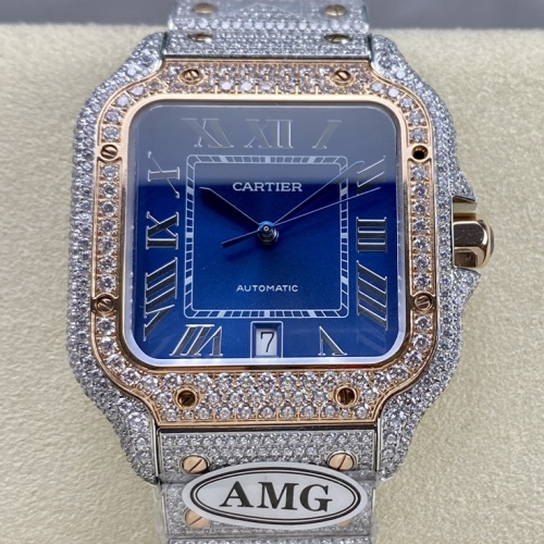 Amg Factory Cartier Santos W2Sa0020 Blue Dial — Replica - photo 1