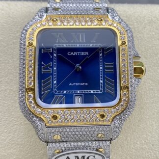 Amg Factory Cartier Santos W2Sa0022 Diamond Case — Replica