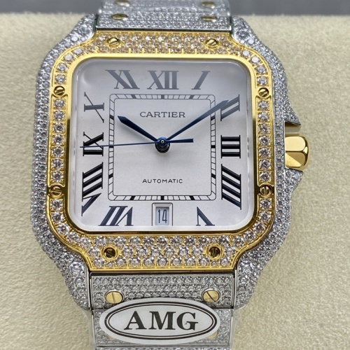 Amg Factory Cartier Santos W2Sa0023 Diamond Strap — Replica - photo 1