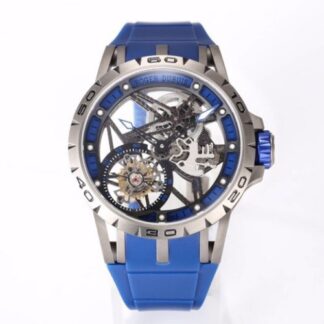 New Factory Roger Dubuis Excalibur Rddbex0479 Tourbillon Rubber Strap — Replica