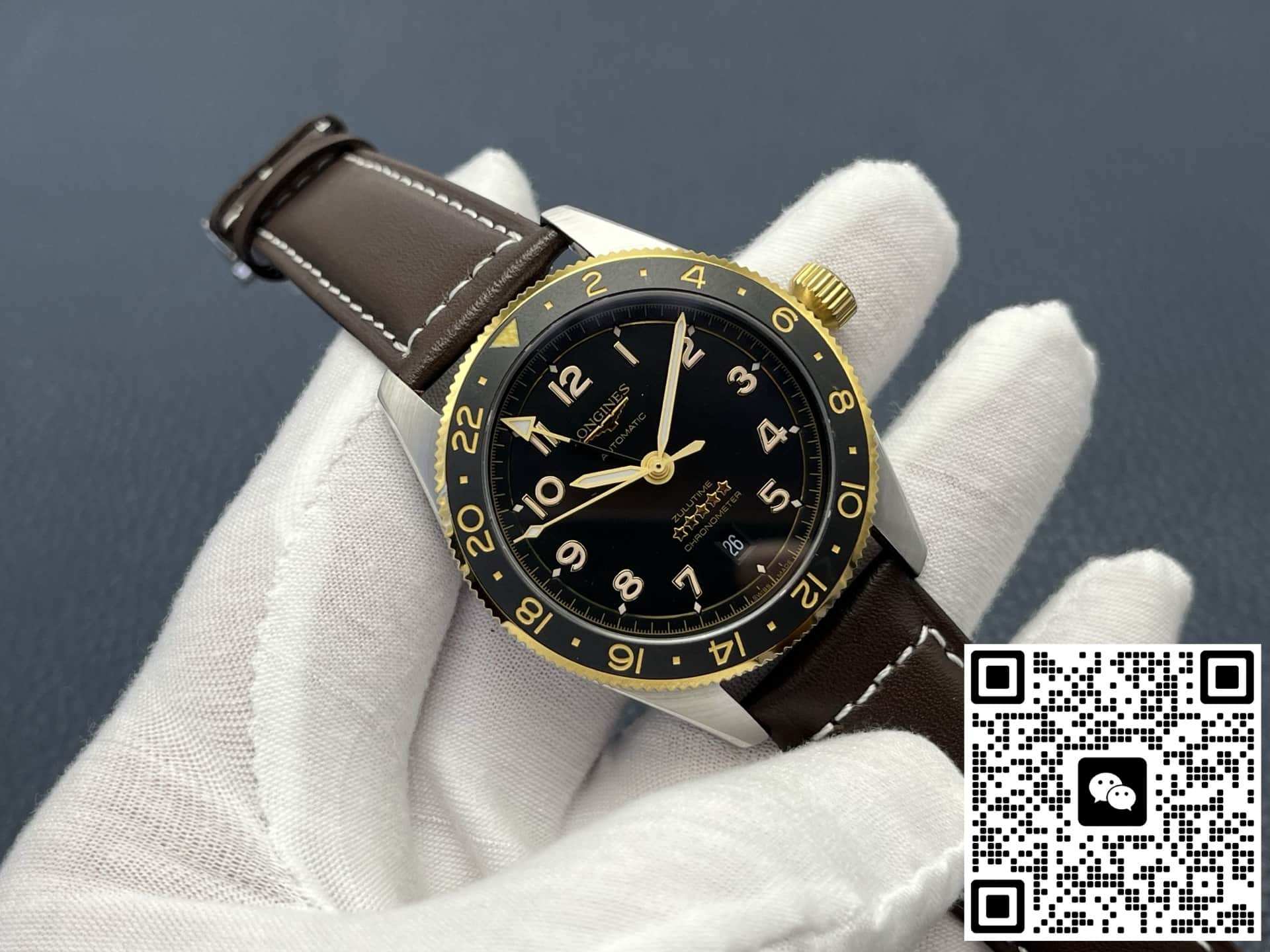 Lg Factory Longines Forerunner L3 812 5 53 2 Dual Time Zone — Replica - photo 3