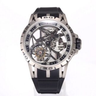 New Factory Roger Dubuis Excalibur Rddbex0479 Tourbillon Titanium Bezel — Replica