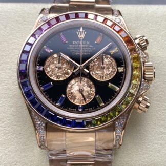 Zf Factory Rolex Cosmograph Daytona 116595 Rbow Diamond Dial — Replica