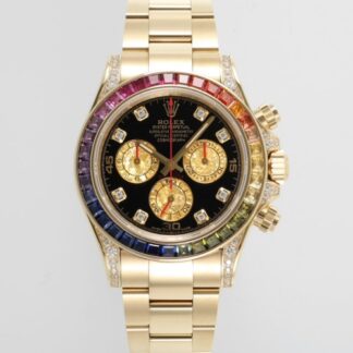 Zf Factory Rolex Cosmograph Daytona 116598 Rbow Gold Diamond Case — Replica
