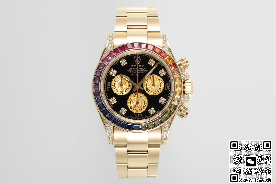Zf Factory Rolex Cosmograph Daytona 116598 Rbow Gold Diamond Case — Replica - photo 2