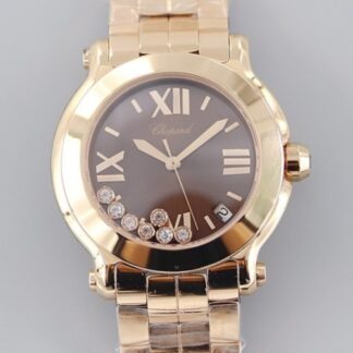 Yf Factory Chopard Happy Diamonds 277472 5003 Brown Dial — Replica