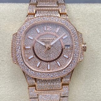 Gr Factory Patek Philippe Nautilus 7021 1R 001 Diamond Set Case — Replica
