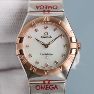 TW厂欧米茄131.20.28.60.55.001,复刻欧米茄星座131.20.28.60.55.001珍珠母贝表盘女表价格_多少钱_报价-实名表业高仿手表商城