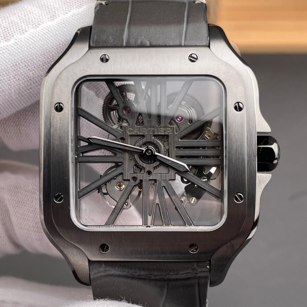 RF厂卡地亚WHSA0009,复刻卡地亚山度士WHSA0009鳄鱼皮表带男表价格_多少钱_报价-实名表业高仿手表商城