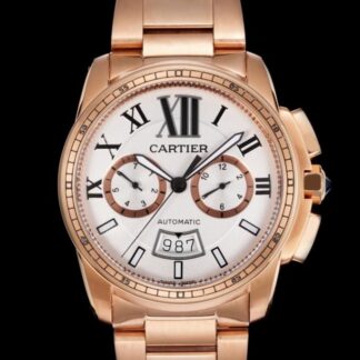 Gaw Factory Cartier Calibre De W7100047 Rose Gold Strap — Replica