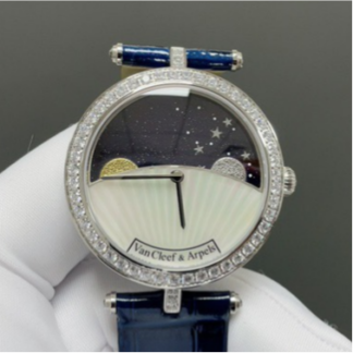5G Factory Van Cleef Arpels Poetic Complications Vcarpbkg00 Moon Phase Dial — Replica