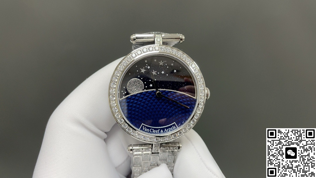 5G Factory Van Cleef Arpels Poetic Complications Vcarpbna00 Aventurine Glass Dial — Replica - photo 2