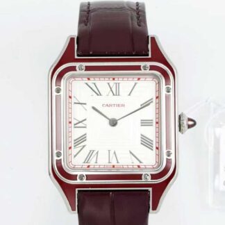 AF厂卡地亚WGSA0053,复刻卡地亚山度士WGSA0053红色表带男表价格_多少钱_报价-实名表业高仿手表商城
