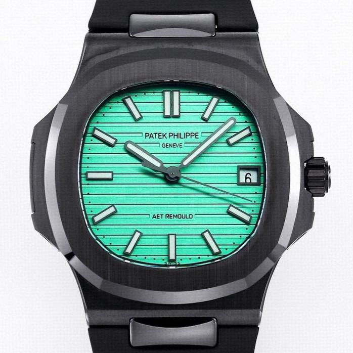 AET厂百达翡丽5711,复刻百达翡丽鹦鹉螺5711蒂芙尼绿色表盘男表价格_多少钱_报价-实名表业高仿手表商城