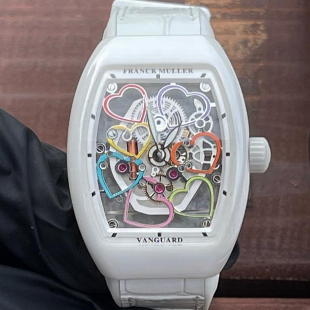 ABF厂法穆兰V32 S6 SQT HEART,复刻法穆兰Vanguard系列V32 S6 SQT HEART鳄鱼皮表带女表价格_多少钱_报价-实名表业高仿手表商城